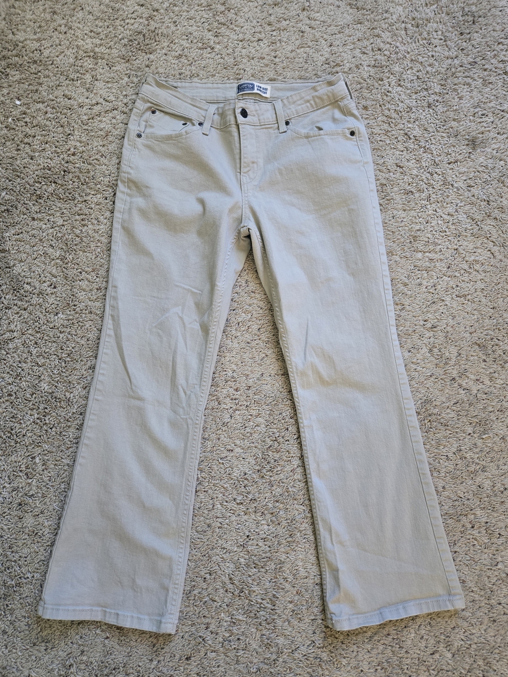 Women’s Light Beige Boot Cut Jeans